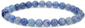 Angelstones Handmade Natural Blue Aventurine Healing Gemstone 6mm Round Beads Stretch Crystal Bracelet 7 Inch Unisex