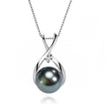 NONNYL Gifts for Wife Women Anniversary-Tahitian Black Pearl Necklace-Mom Girlfriend Her Fine Jewelry Mothers Day Valentines Christmas Birthdays Gift