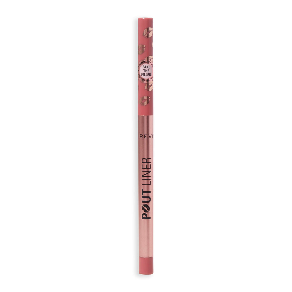 Revolution Beauty London, Pout Bomb Plumping Lip Liner, Long-Lasting Lip Shaper with Hyaluronic Acid & Vitamin E, Vegan & Cruelty-Free, Brown Nude