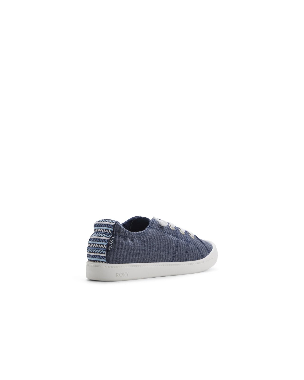 Roxy Women's Bayshore Canvas Slip-on Sneaker, Light/Pastel Blue, 8.5
