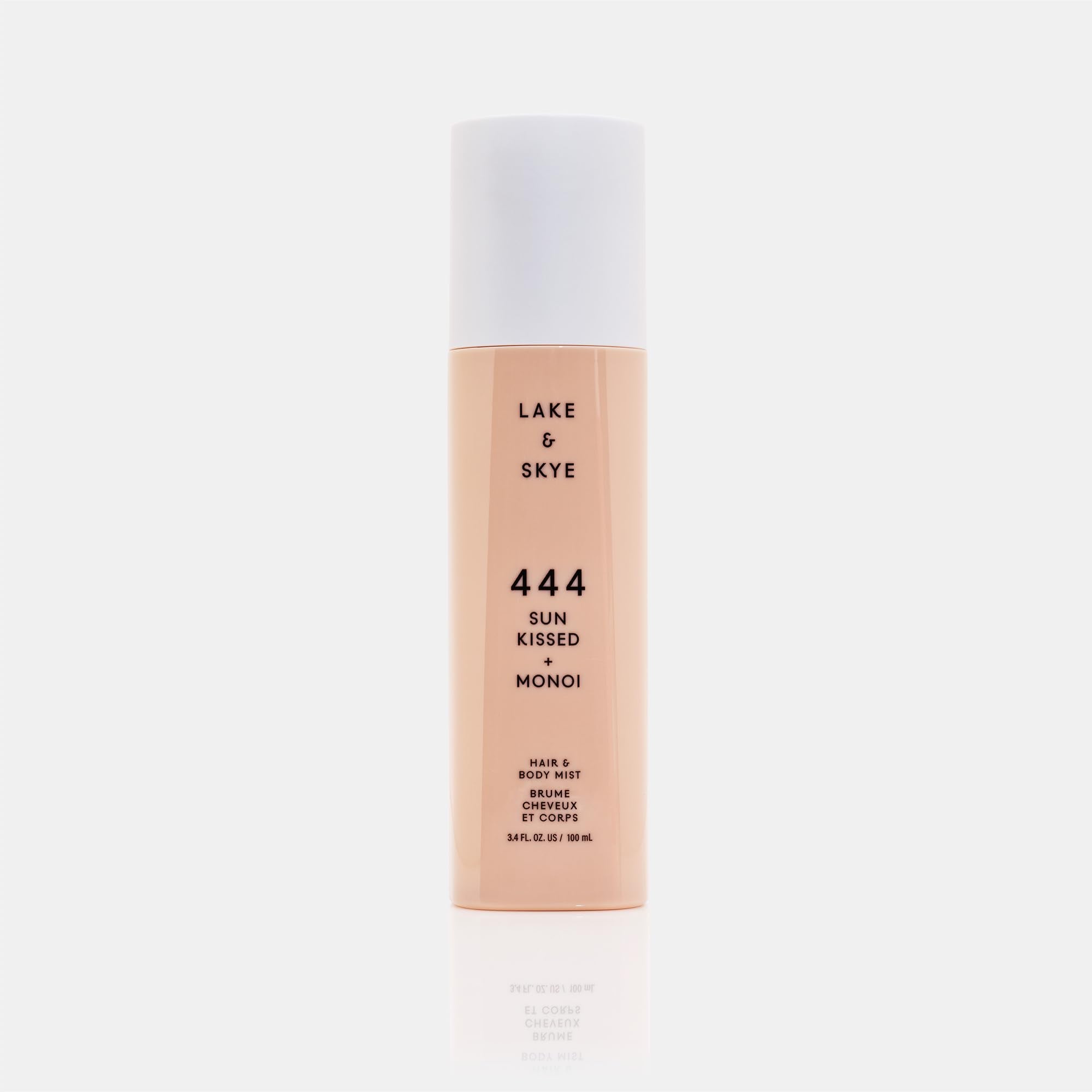 Lake & Skye 444 Sunkissed + Monoi Hair & Body Mist 3.4 FL OZ (100 mL), Bergamot, Pineapple, Jasmine, Musk, Sandalwood, Hydrating