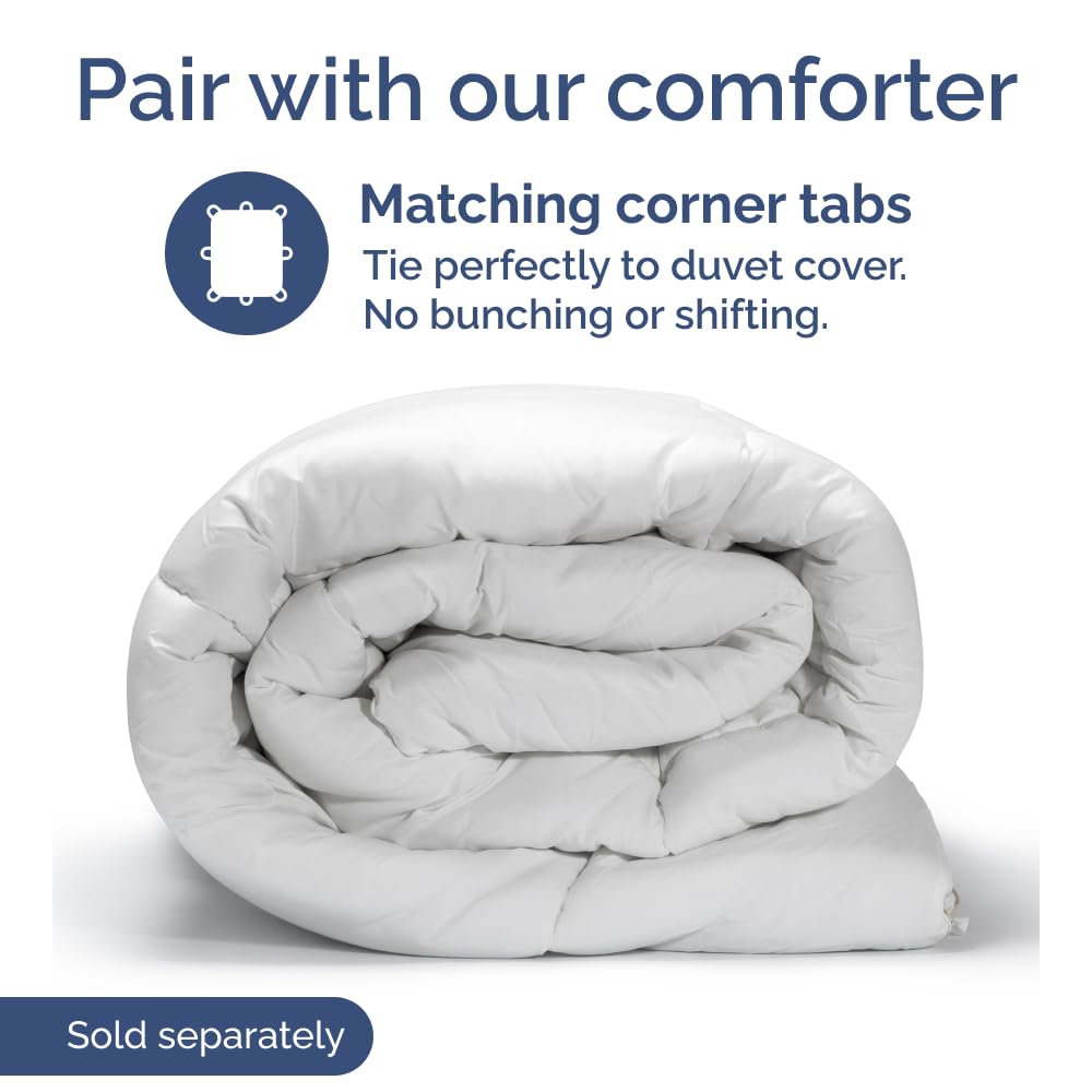 Duvet Cover King Size - Extra Soft King Size Duvet Cover - Lightweight, Breathable & Cozy - Easy Care & Fade Free with Zipper Closures & Ties - 104" x 90" Inches - (White) Comforter Not Included
