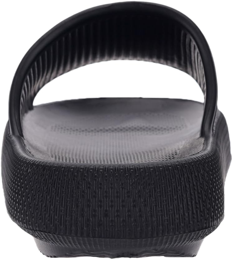 BRONAX Pillow Slippers for Women and Men | House Slides Shower Sandals | Cushioned Thick Sole 42-43 Black