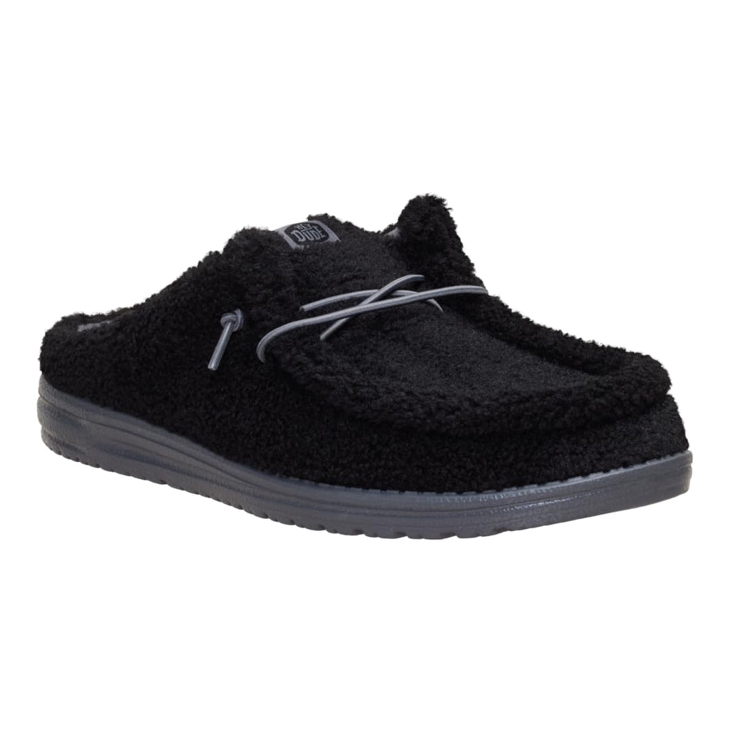 HEYDUDE Wally Slip Sherpa Black Size 11, Men’s Shoes, Slip-on Mules, Comfortable & Light-Weight