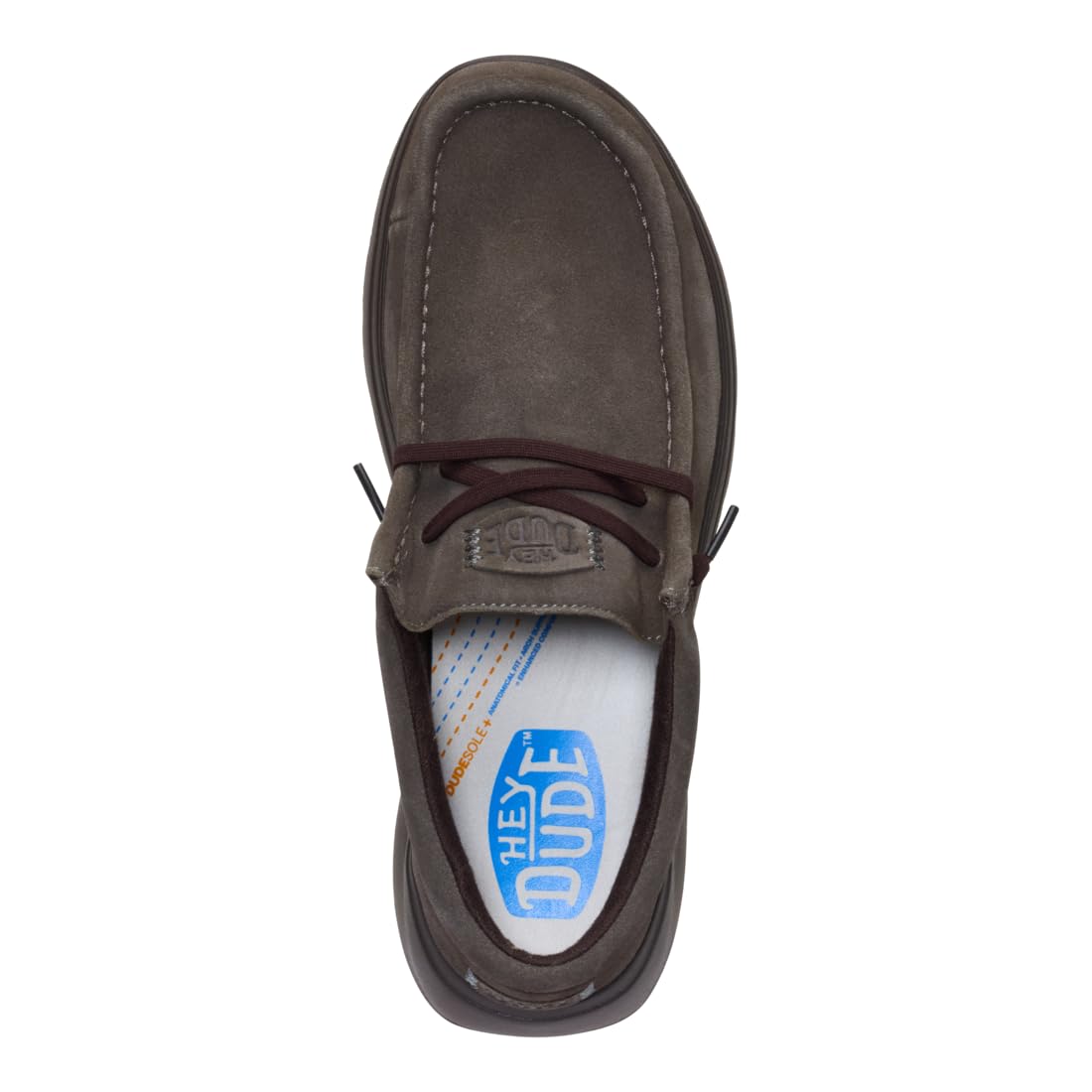 HEYDUDE Wally COMF Suede Major Brown/Mole Brown Size 11, Men’s Shoes, Slip-on Loafers, Comfortable & Light-Weight