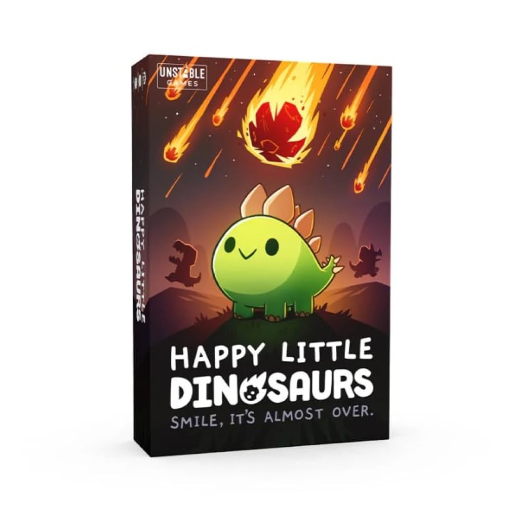 Unstable Games Happy Little Dinosaurs Board Game - Funny Card Game for Adults and Kids - Family Board Games for 2-4 Players, Ages 8 and Up, From the Creators of Unstable Unicorns and Here to Slay