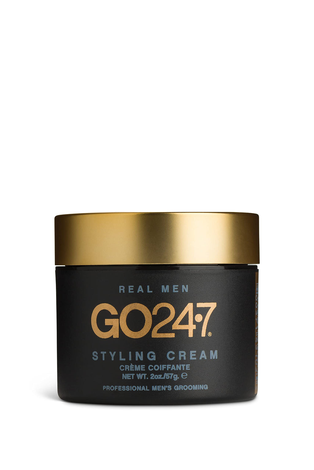 GO247 Styling Cream - Medium Hold Matte Finish Styling Cream for Men - Controls Frizz & Flyaways - Ideal for Natural, Flexible Styles - Perfect for Short to Medium Hair, 2 Oz