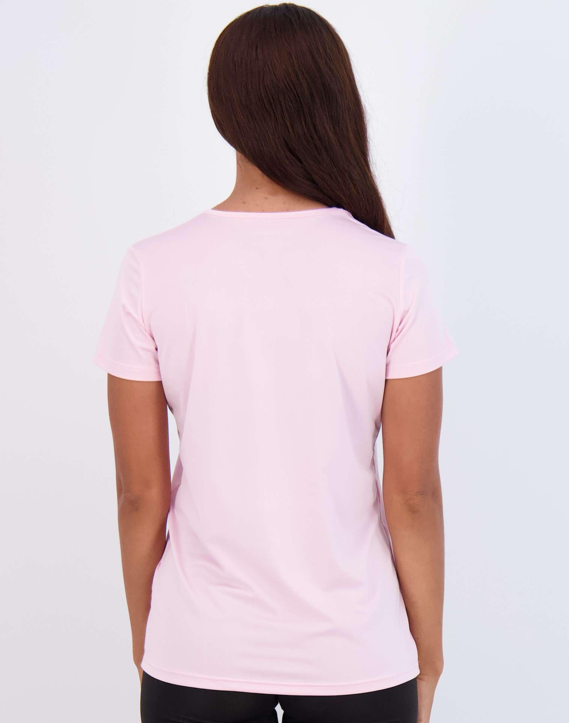 Real Essentials 5 Pack: Women's Short Sleeve T-Shirts Workout Tops Fitness Pilates Gym Activewear Athletic (Plus Available), Set 9, L, Pack of 5