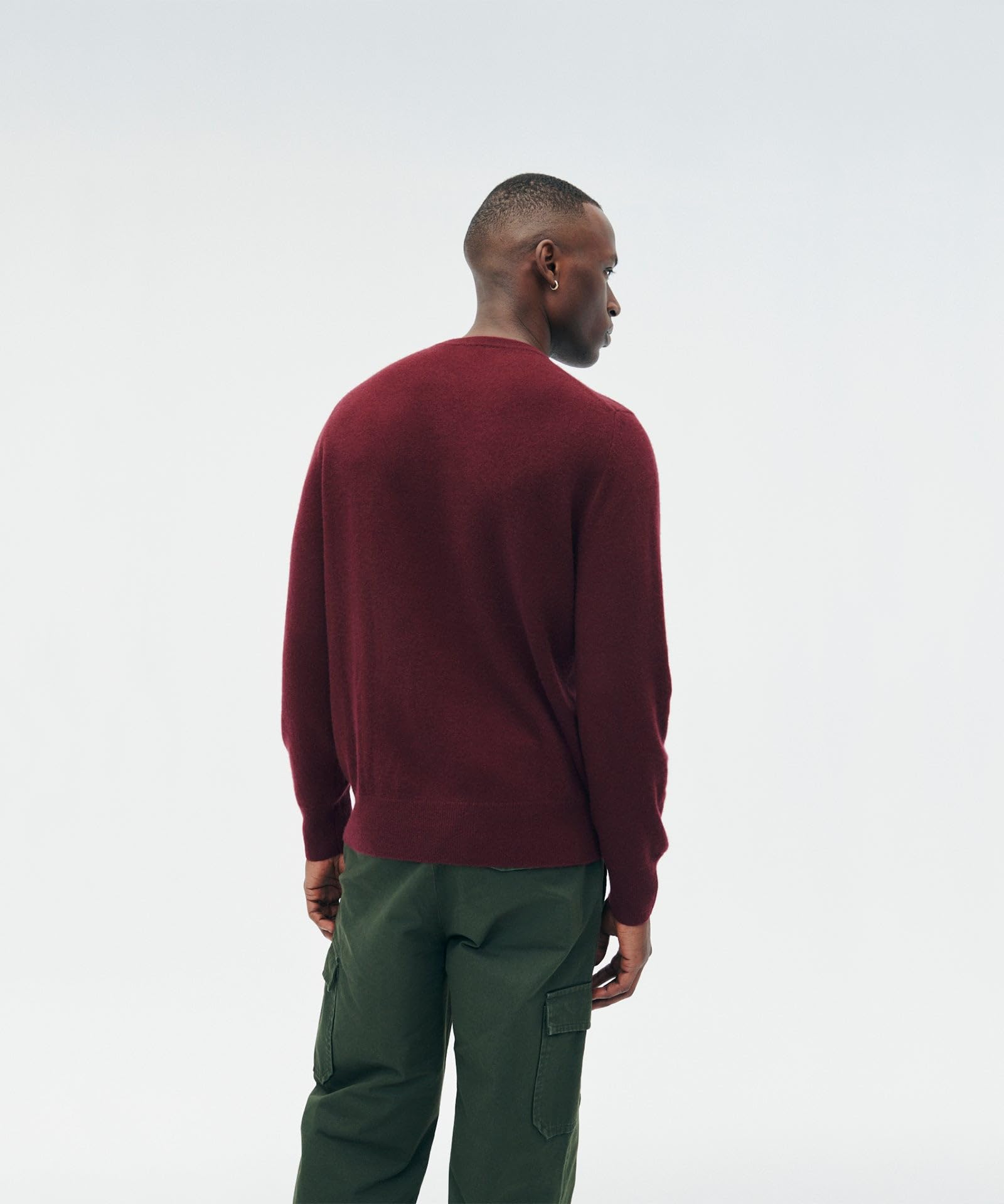 NAADAM The Original Cashmere Crewneck Sweater,Merlot,XL