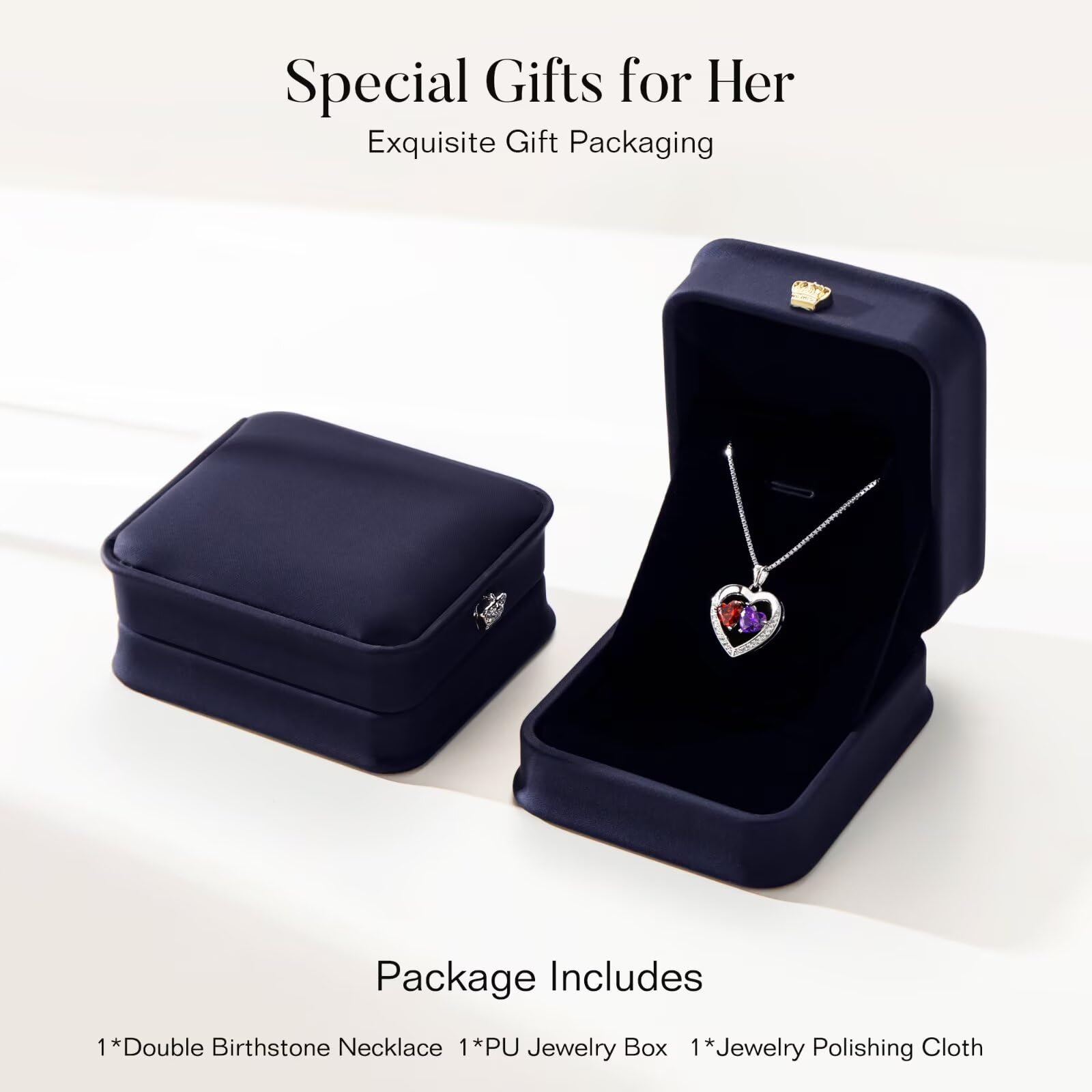 Iefil Birthday Gifts for Women - 925 Sterling Silver Necklace, Personalized Jewelry Gifts for Wife Girlfriend Mom| October Pink Tourmaline & Citrine Necklace