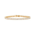 PAVOI 14K Yellow Gold Plated Tennis Bracelets for Women - 3mm Cubic Zirconia Classic Gold Tennis Bracelets for Women and Men - Trendy CZ Jewelry Gifts - Size 6.5 Inches