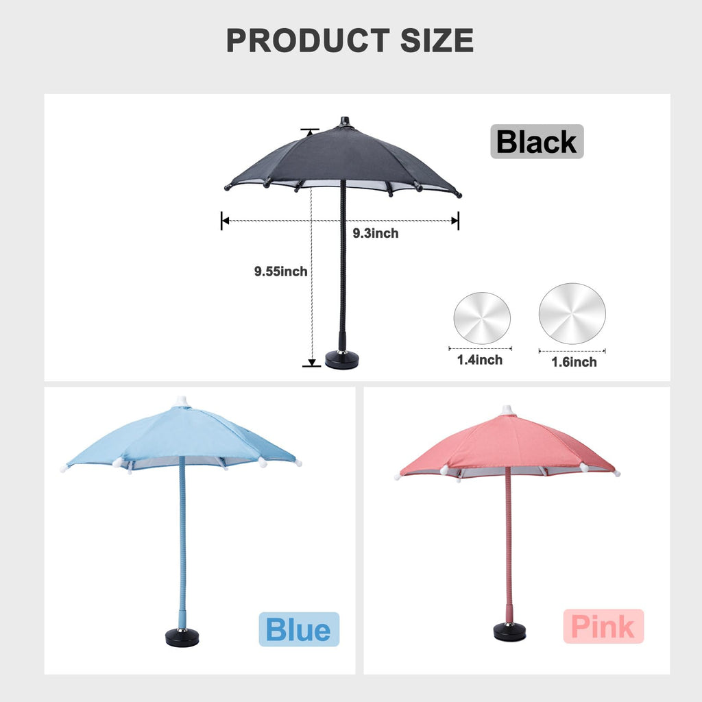 Magnetic Phone Umbrella for Sun,Outdoor Phone Sun Shade Shield with Flexible Angle Design & Rotatable Phone Ring,Umbrella for iPhone 17 Air 16 15 14 13 Pro Max Plus,Mag-Safe Case &All Phone Anti-Glare