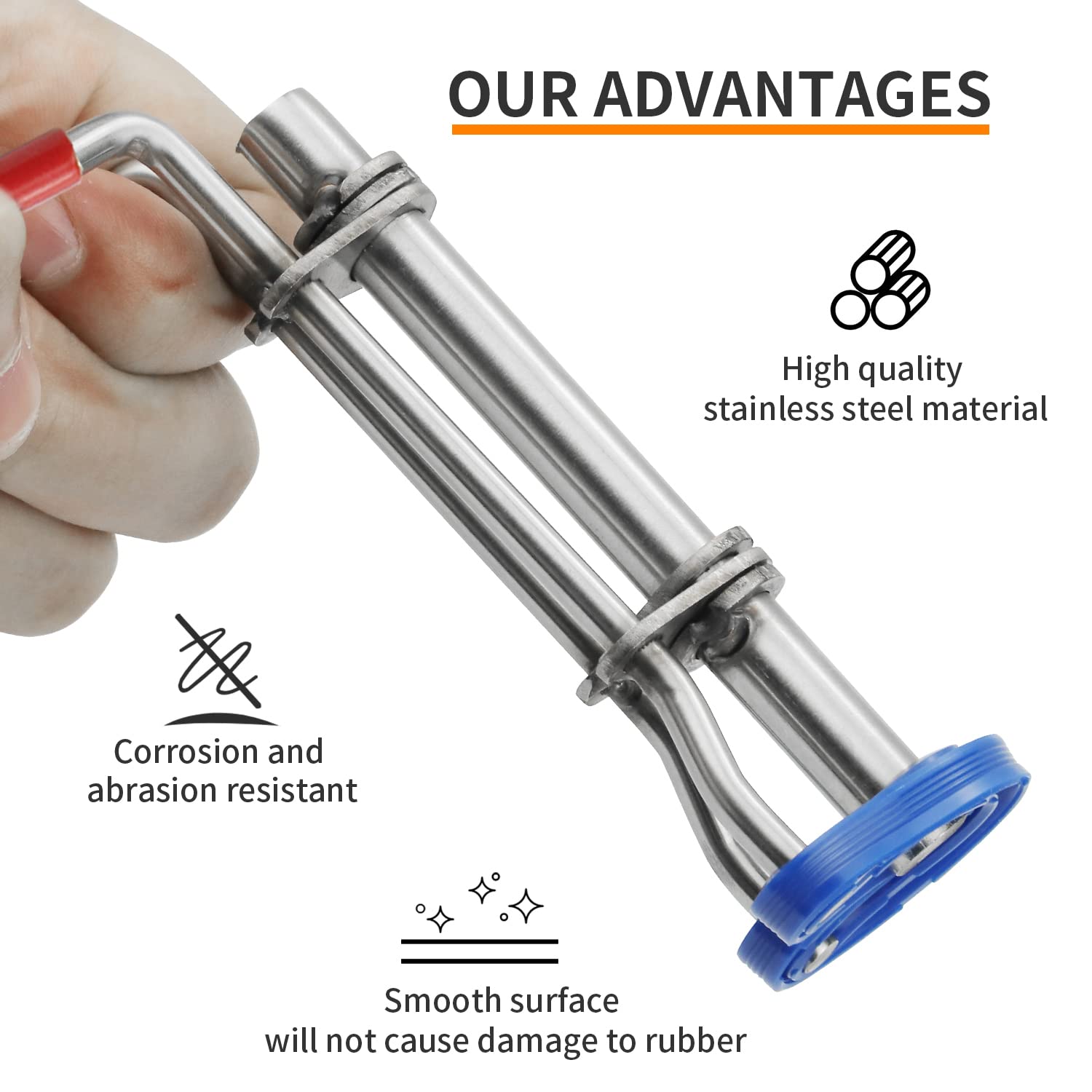 Mejiao Seal Installer Kit 3pc Seal Installation Tool Large, Medium and Small Hydraulic Cylinder Seal Tool Hydraulic Cylinder Tools With Rubber Protection Handle