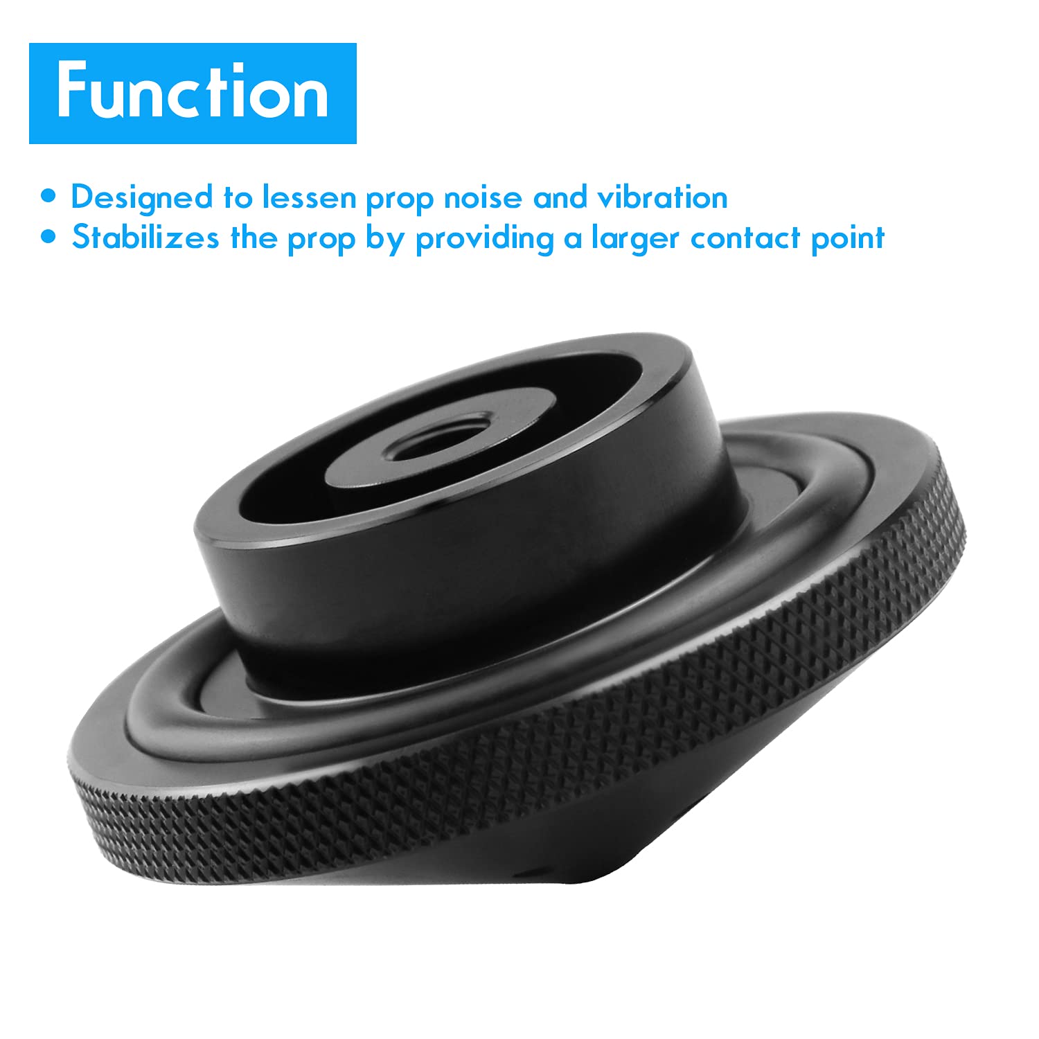 Mejiao Eliminator Trolling Motor Prop Nut For MinnKota 35-70 lb Models GFEL-MKS-BK-DP Aluminum, Black