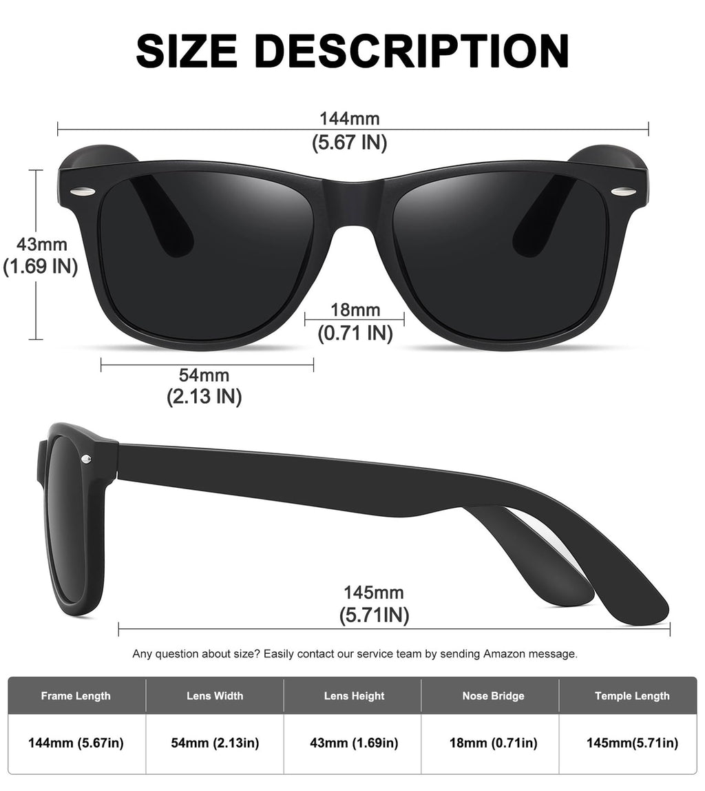MEETSUN Polarized Sunglasses for Women Men Classic Retro Sun Glasses for Driving UV400 (3 Pack) Black Brown Gradient