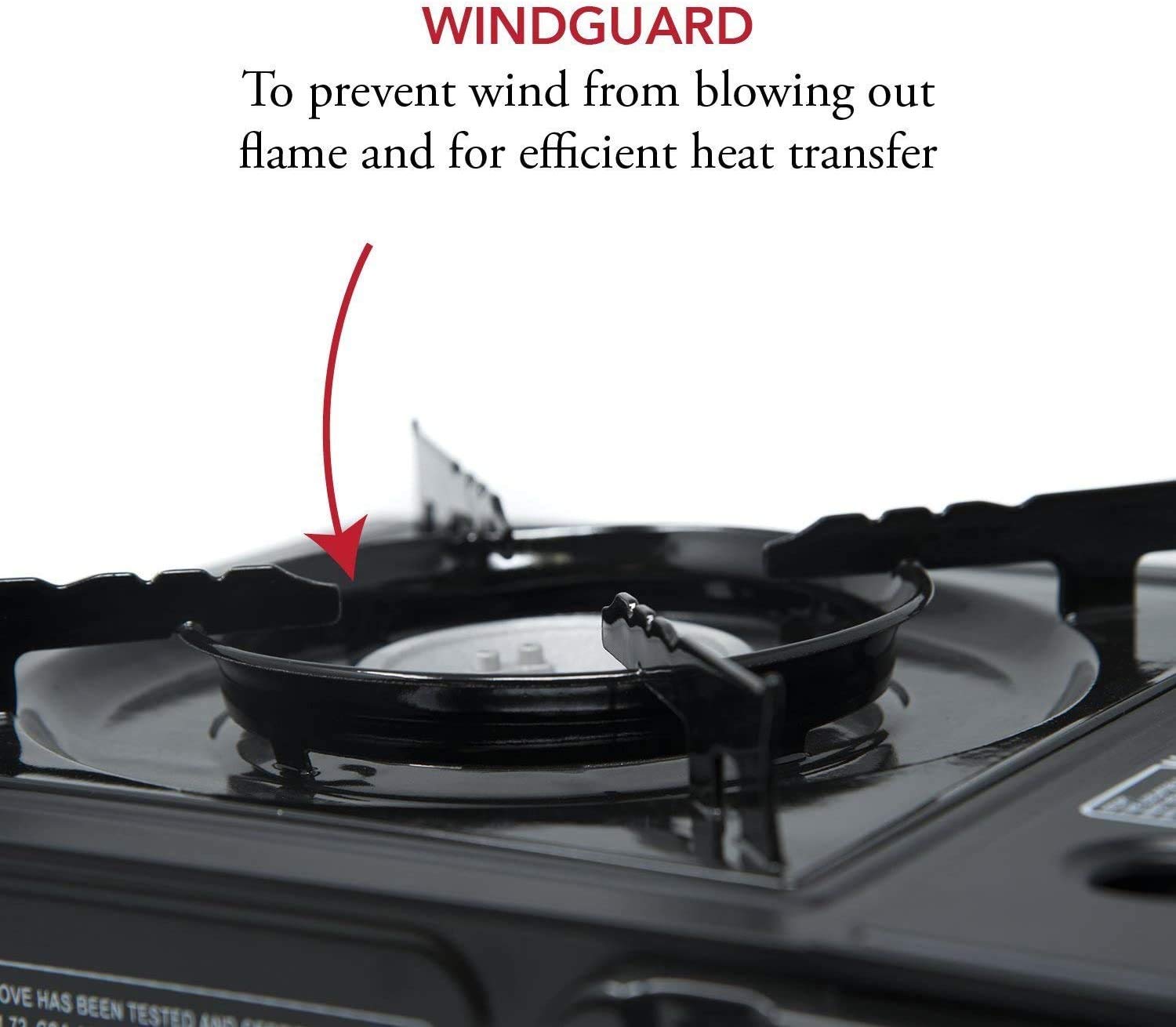 Gas One Portable Butane Camping Stove with Case: Automatic Ignition, Precise Heat Control - Camping & Tailgating and Outdoor Cooking