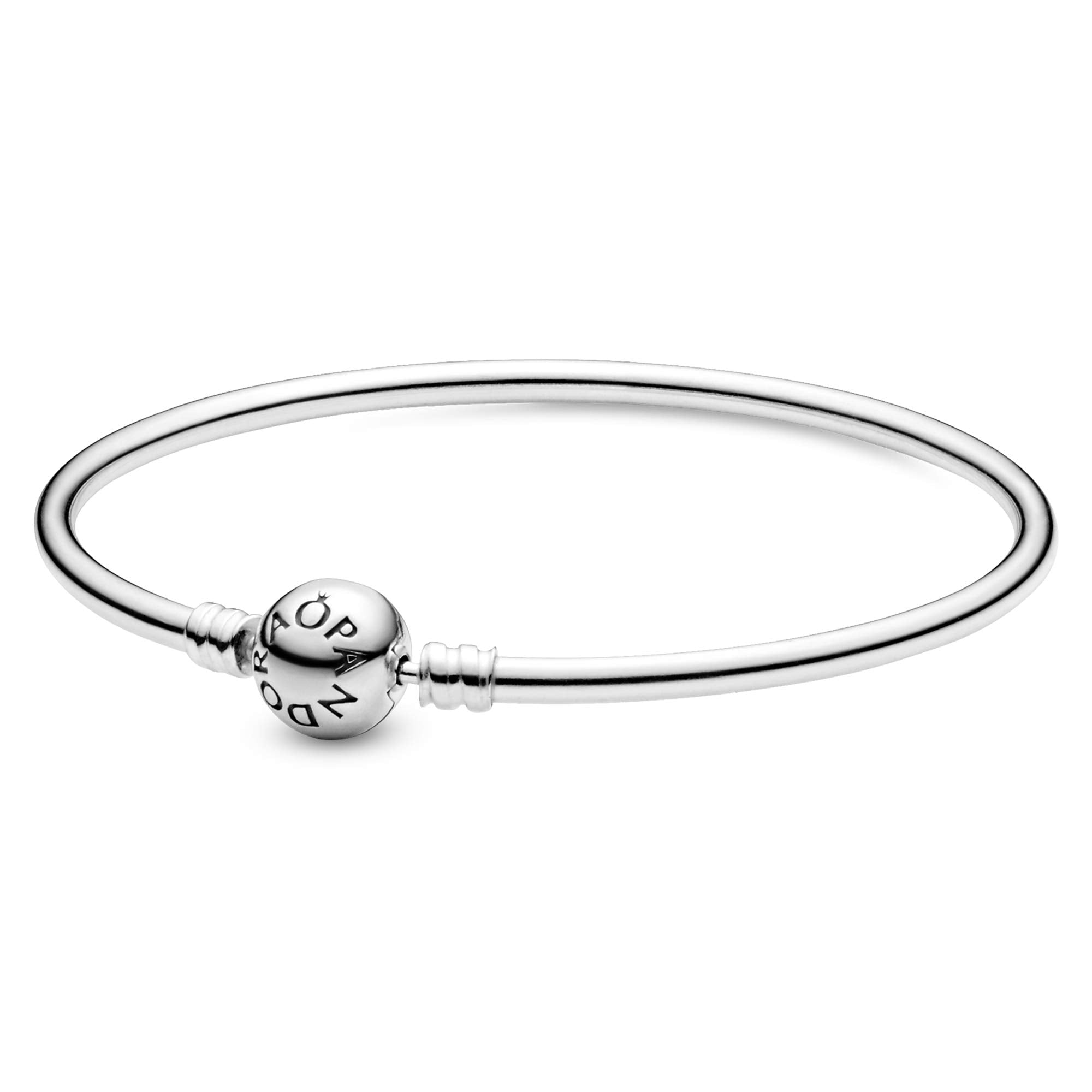 PANDORA Moments Ball Clasp Bangle Bracelet - Gold Bracelet for Women - Sterling Silver - With Gift Box - 6.7