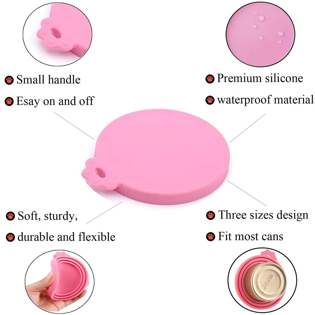 IVIA PET Dog Food Can Covers Silicone Food Can Lids for Cat Dog Pet Food Cans | Universal Size | BPA Free | (Mix Color3)…
