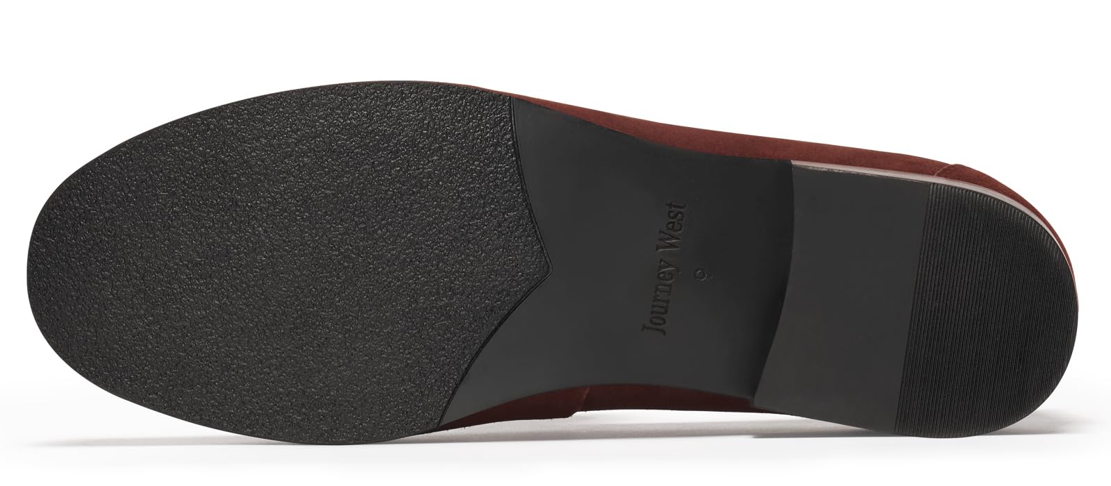 Journey West Suede Slip-on Penny Loafers Shoes for Men Brown US 9