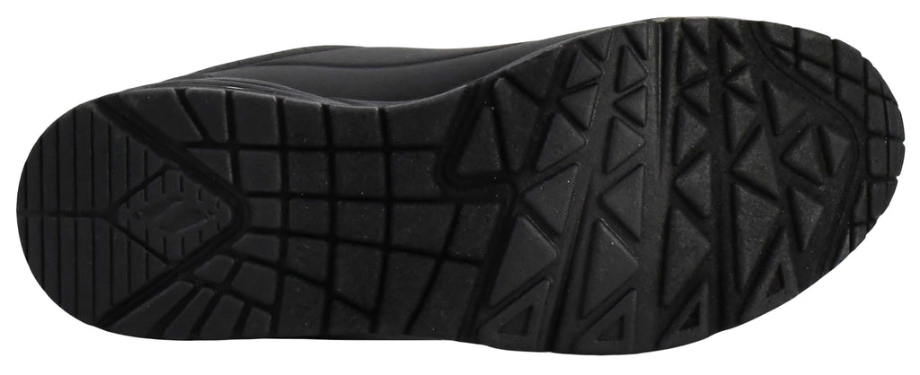 Skechers Women's Uno - Stand On Air Sneaker, Black/Black, 10 Wide