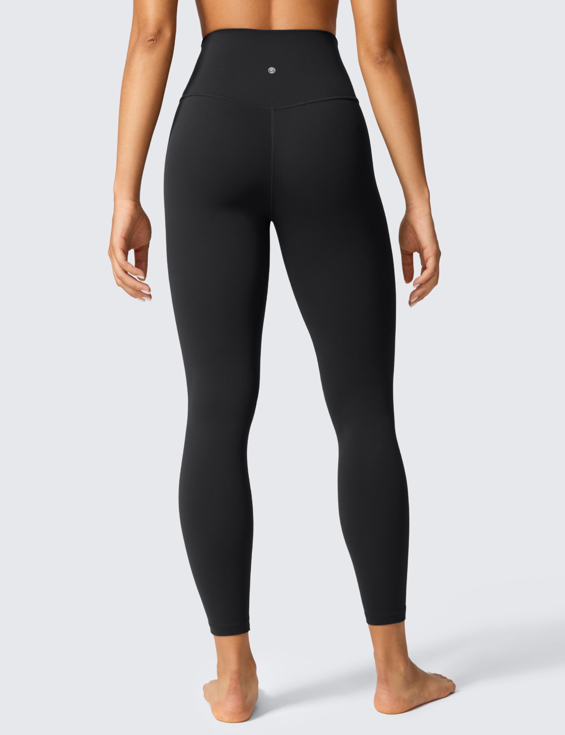 CRZ YOGA Butterlift Workout Leggings 25" - High Waisted Pilates Gym Athletic Womens Yoga Pants Buttery Soft Black Large