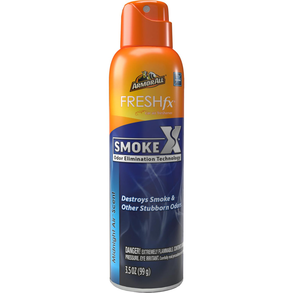 Fresh FX Smoke X Car Odor Eliminator Spray by Armor All, Car Air Freshener Spray, Midnight Air Scent, 3.5 Oz