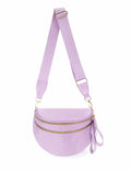 FEIBOON Spacious Nylon Crossbody Bag Bum Bag Handbags Wallets Purses Trendy Shoulder Bag for Women (Light purple)