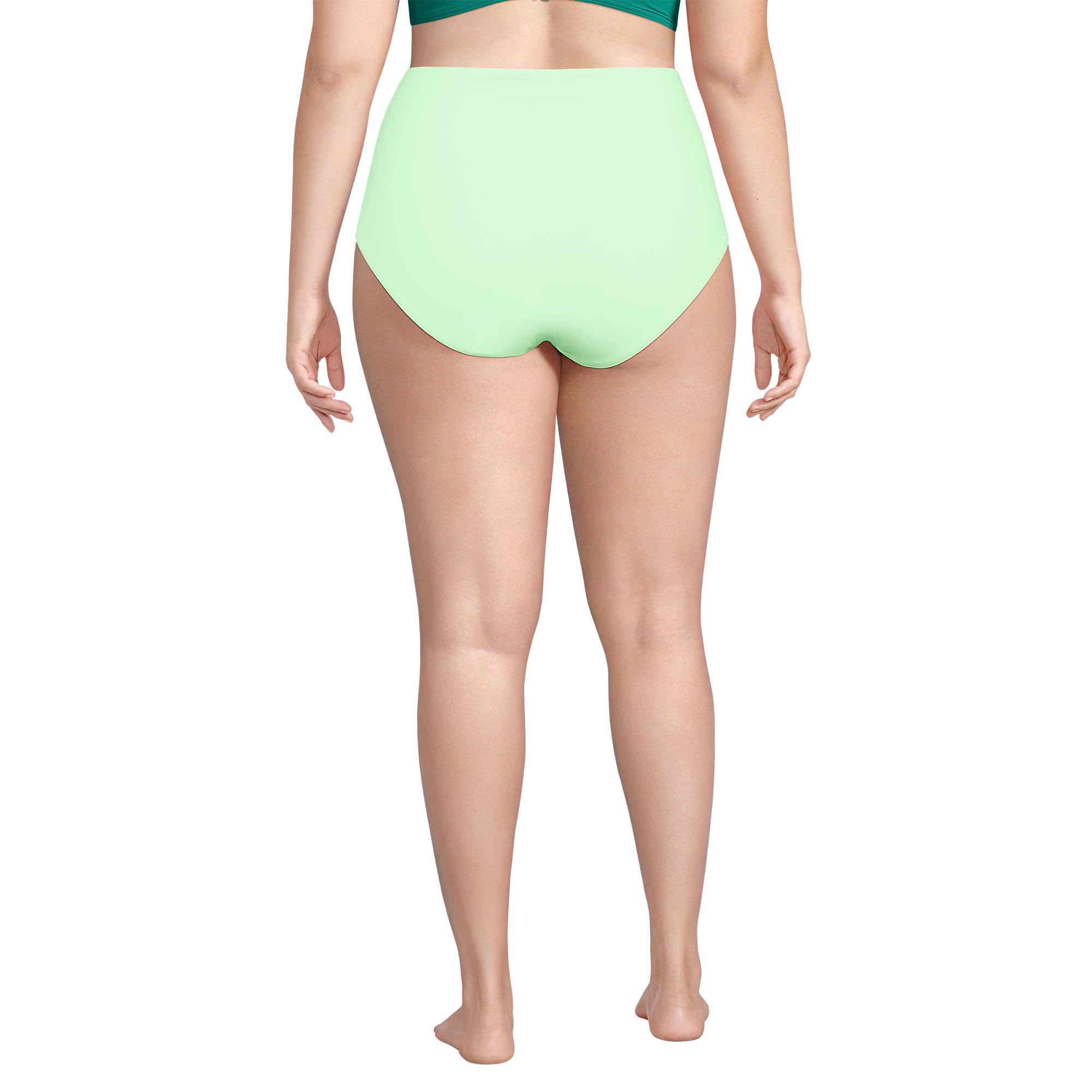 Lands' End Women's Sculpting Suit High Waisted Bikini Bottoms 0 ICY Mint Green