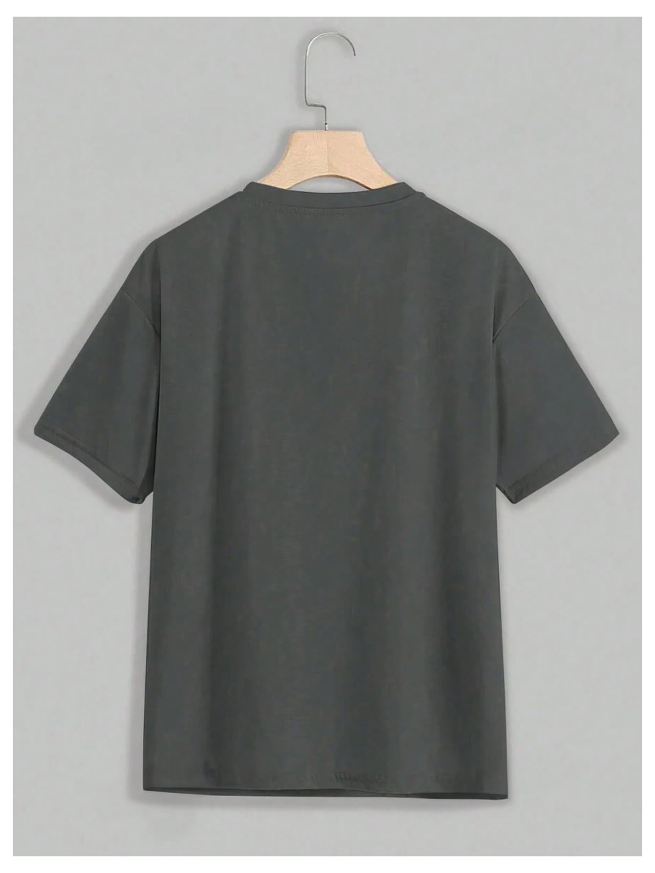SOLY HUX Women's Oversized Graphic Tees Drop Shoulder Half Sleeve Loose Casual T Shirt Tops Dark Grey Letter Large