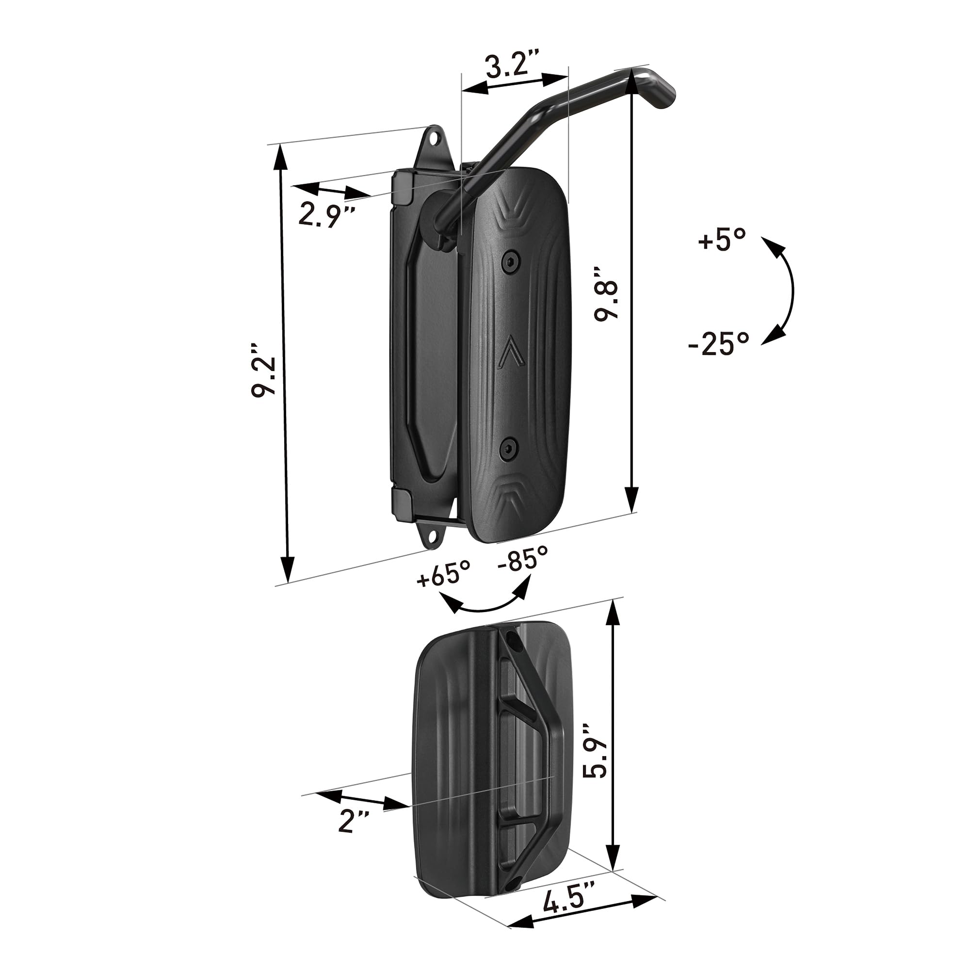monTEK Swivel Bike Wall Mount, Bike Hangers for Garage, Space-Saving Vertical Bike Rack, Sturdy Bike Storage Rack Holds Up to 66lbs, Easy to Install, 4 Pack