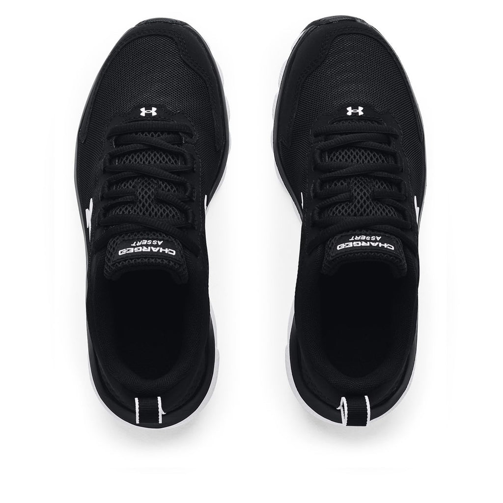 Under Armour Women's Charged Assert 9, Black/White, 9.5 US