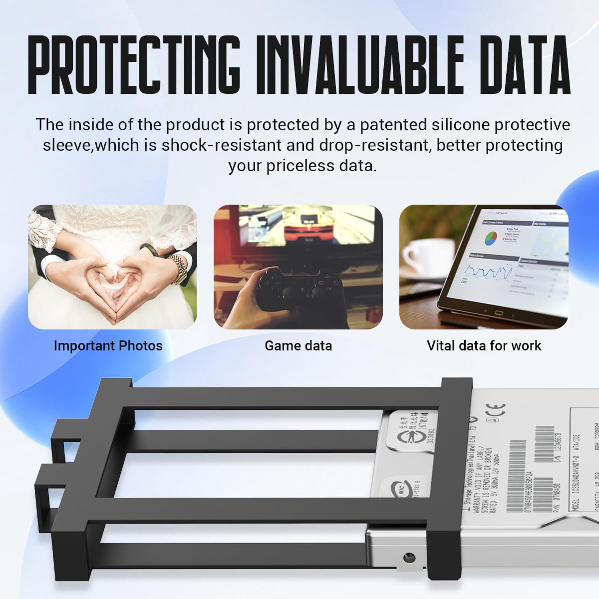 YOTUO Portable External Hard Drive Storage Expansion Mobile HDD USB 3.0 for PC, Mac, Desktop, Laptop, PS4, PS5, Xbox One X/S, Xbox 360, Xbox Series X/S, Office & Game (Black, 500GB)
