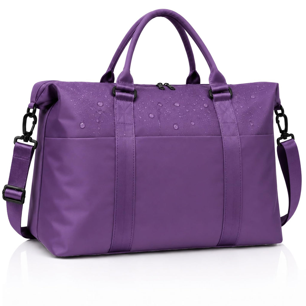 Weekender Duffel Bags for Women, Purple Travel Totes Bag for Airplane Essentials, Overnight Bags for Women with Trolley Sleeve, Large Carry On Hospital Bag for Labor and Delivery, Sport, Gym