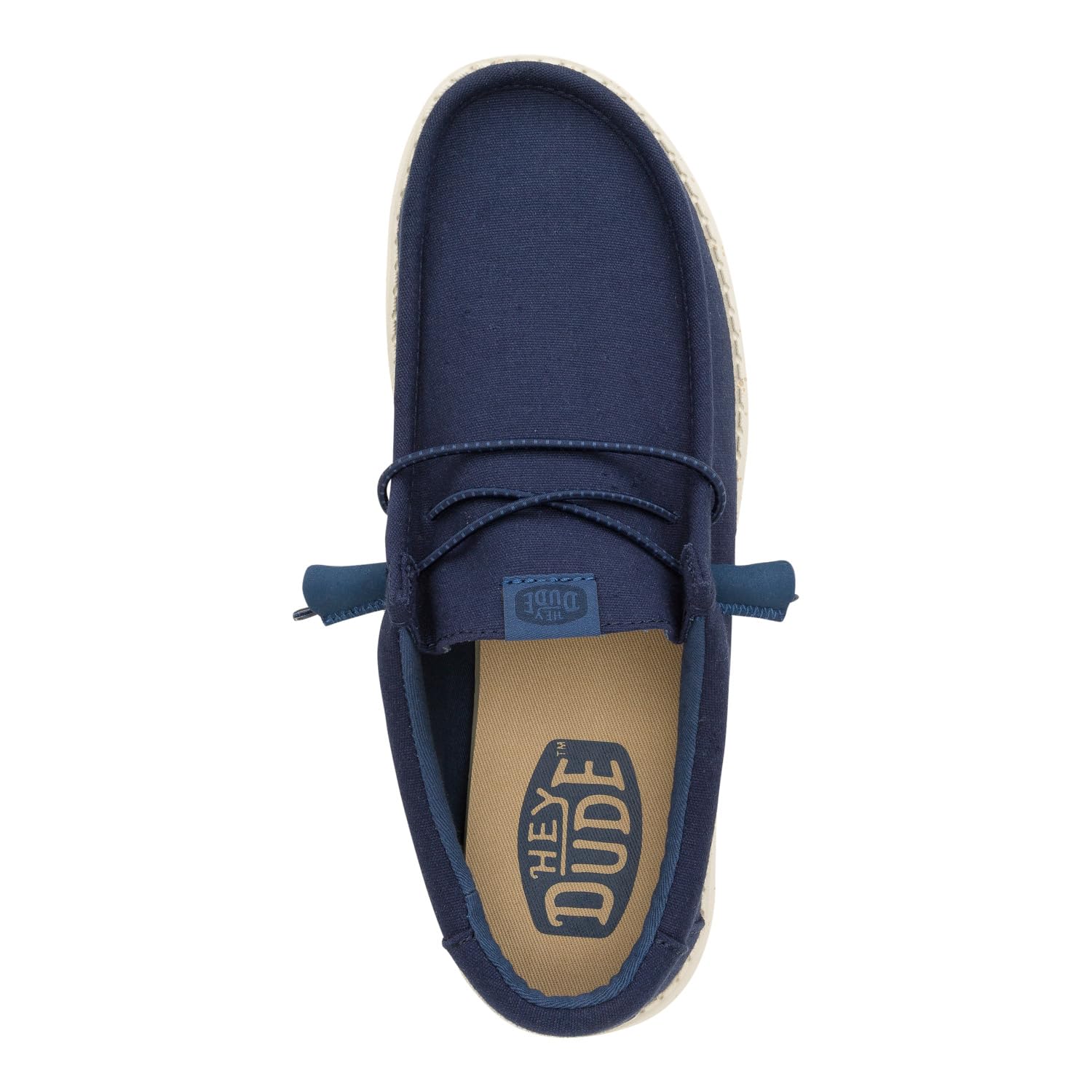 HEYDUDE Men's Wally Canvas Navy Size 11, Men’s Shoes, Slip-on Loafers, Comfortable & Light-Weight
