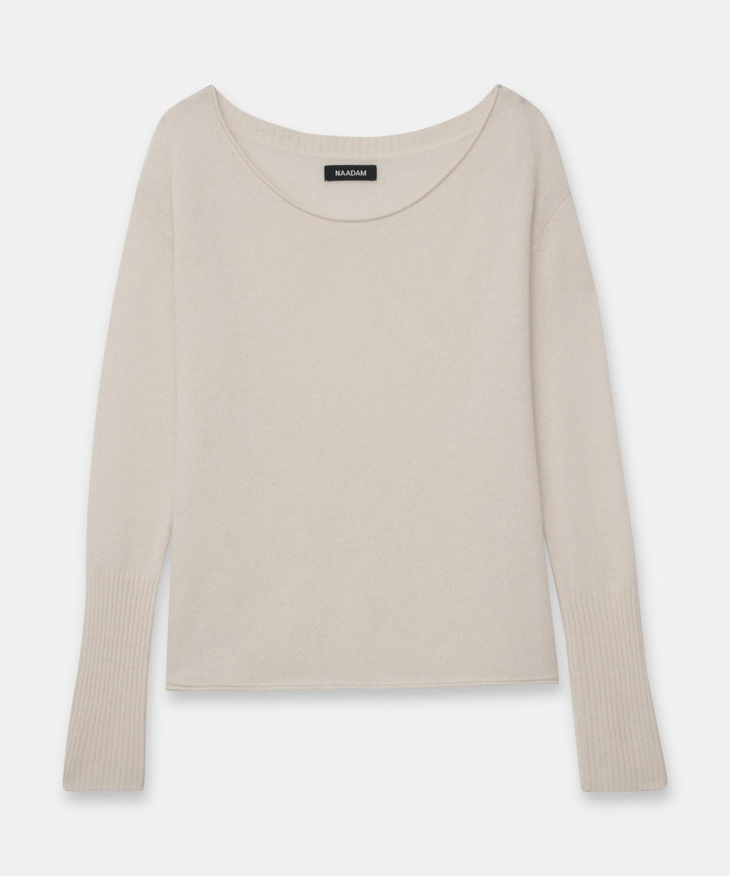 NAADAM Cashmere Boatneck Sweater, Shell, M