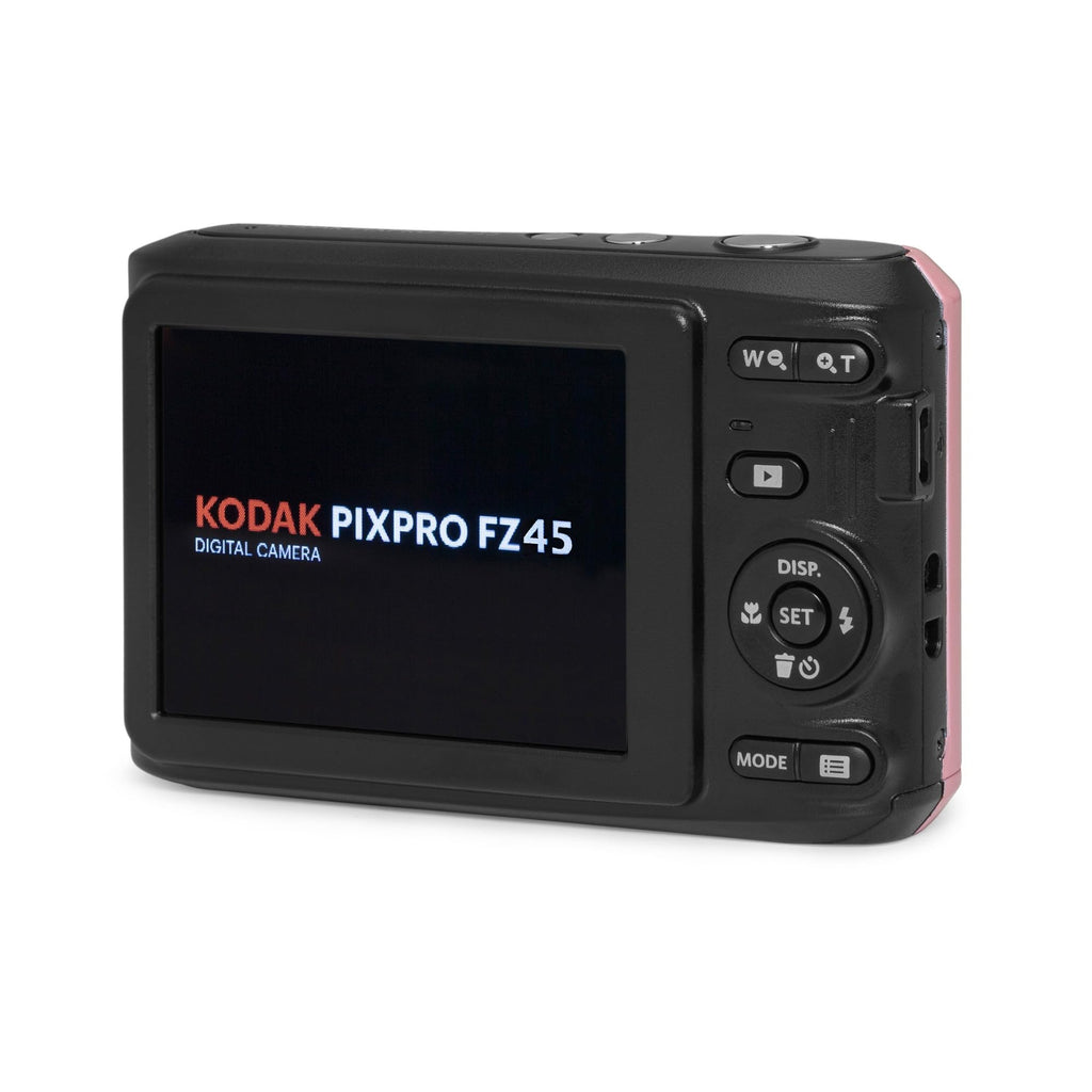 Kodak PIXPRO FZ45 16MP Point and Shoot Digital Camera with 4X Optical Zoom - Compact 27mm Wide Angle Lens for Clear Photos - 2.7 Inch LCD Screen for Families and Travelers - Pink
