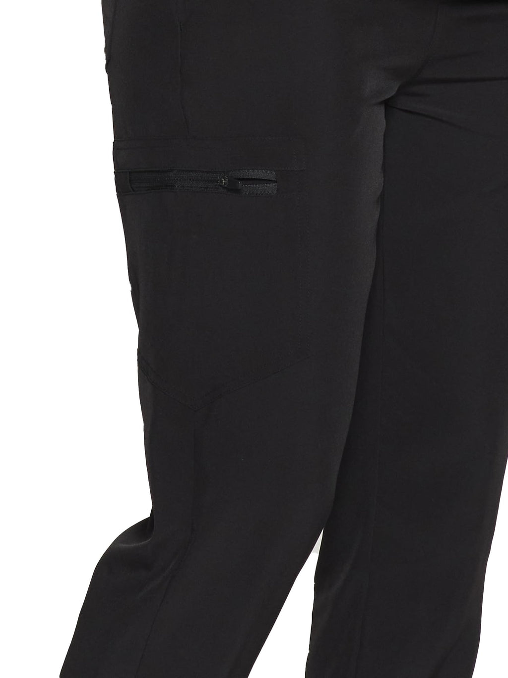 COZYFIT Womens Scrub Pants - Soft Stretch Yoga Style with 5 Pockets, Slim Fit Jogger Scrubs Pants for Women Black