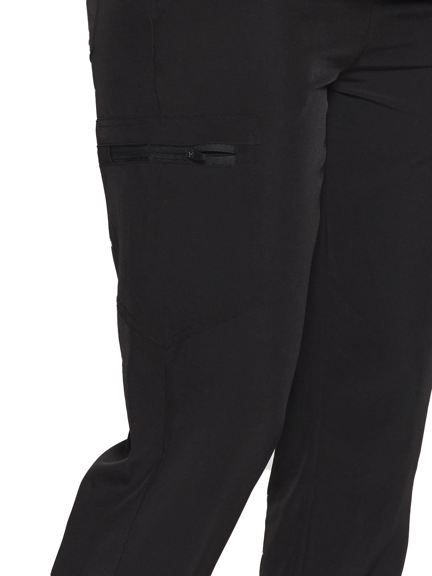 COZYFIT Womens Scrub Pants - Soft Stretch Yoga Style with 5 Pockets, Slim Fit Jogger Scrubs Pants for Women Black