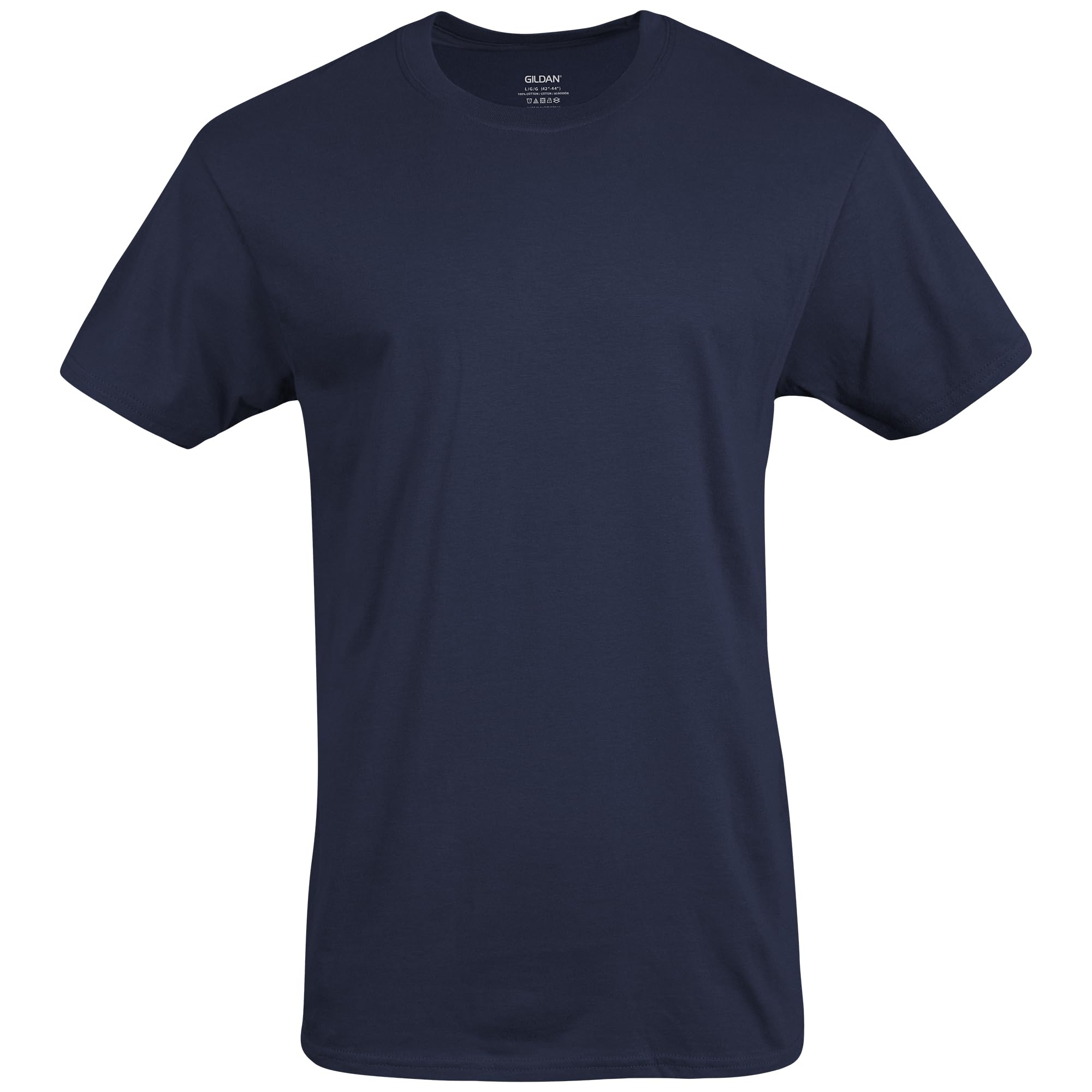 Gildan Men's Crew T-Shirts, Multipack, Style G1100, Navy/Charcoal/Cardinal Red (5-Pack), Large