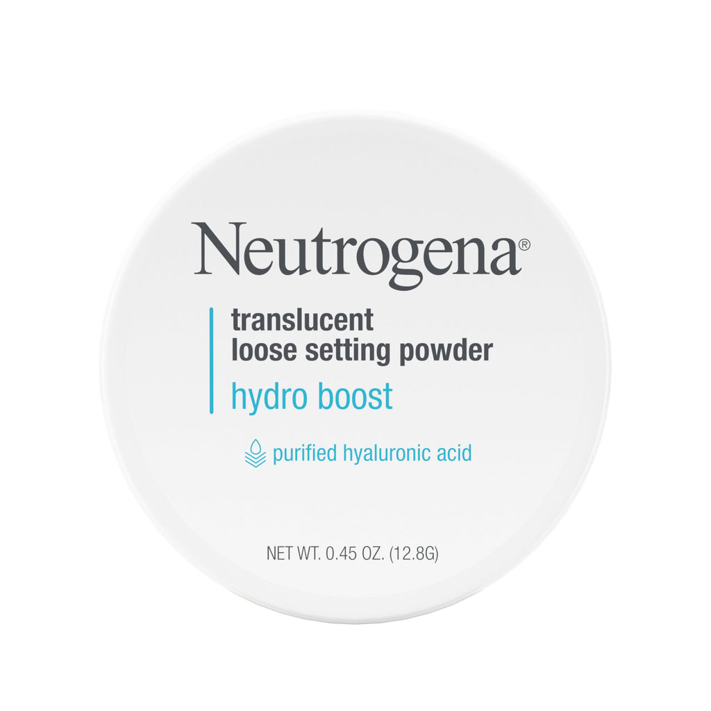 Neutrogena Hydro Boost Translucent Loose Setting Powder with Purified Hyaluronic Acid for Smooth Skin, Blurs Imperfections and Sets Makeup, Lightweight Face Powder, .44 oz