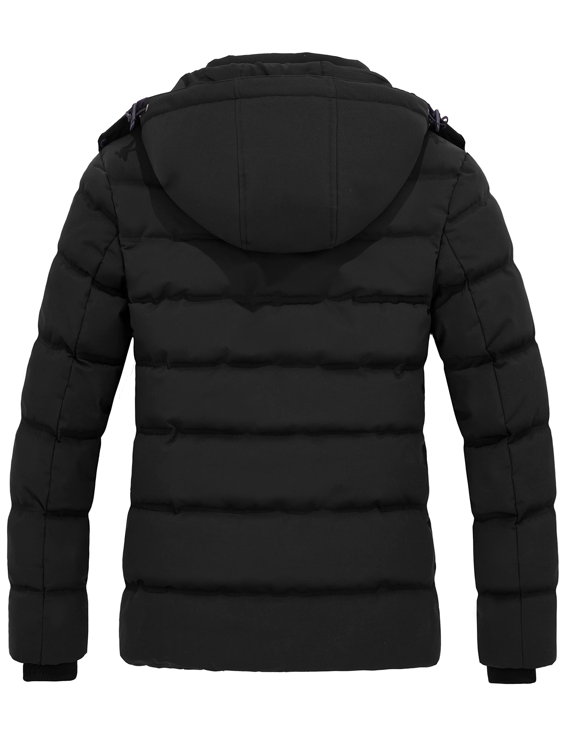 wantdo Women's Thickened Puffer Jacket Light Winter Coat Winter Jacket Black 3XL