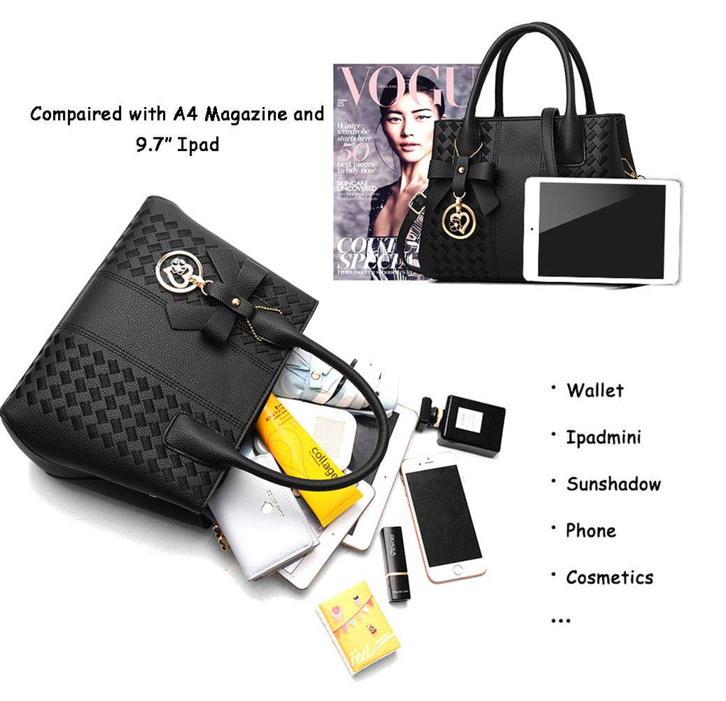 Jeniulet Purses and Handbags for Women Fashion Ladies PU Leather Top Handle Satchel Shoulder Tote Bags