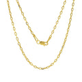 JEWELHEART 14K Real Gold Link Chain Necklace - 2mm Diamond Cut Cable Chain - Dainty 14K Yellow Gold Necklace For Women with Lobster Clasp 18"