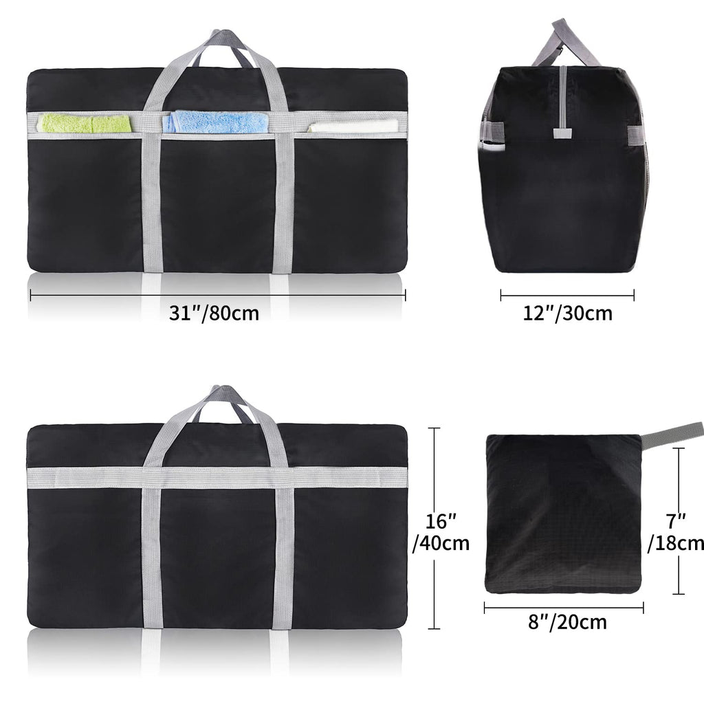 Extra Large Duffle Bag Lightweight, 96L Travel Duffel Bag Foldable for Men Women, Waterproof & Durable(BLACK)