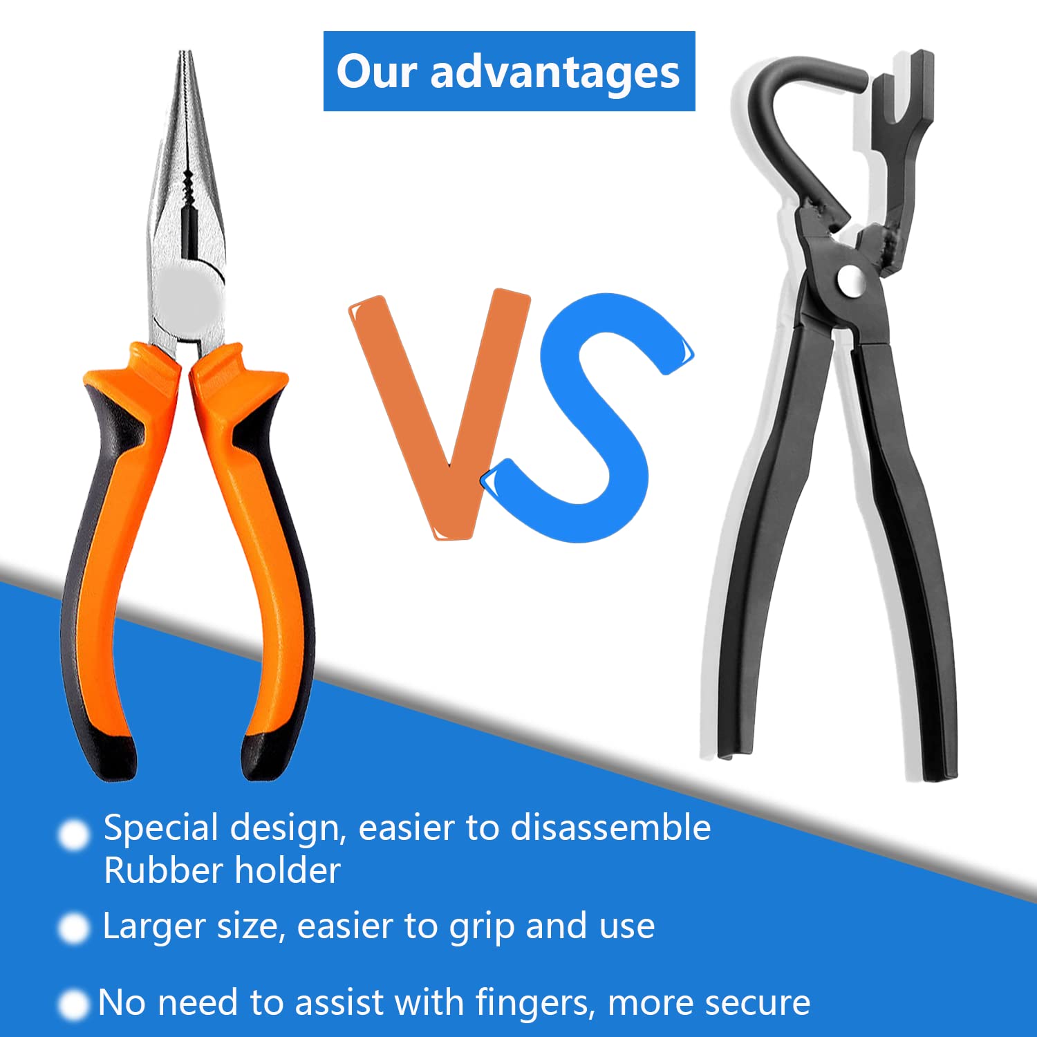 Mejiao Exhaust Hanger Removal Tool,Rubber Bracket and Exhaust Hanger Separation Exhaust Pliers,Compatible with All Exhaust Rubber Hangers