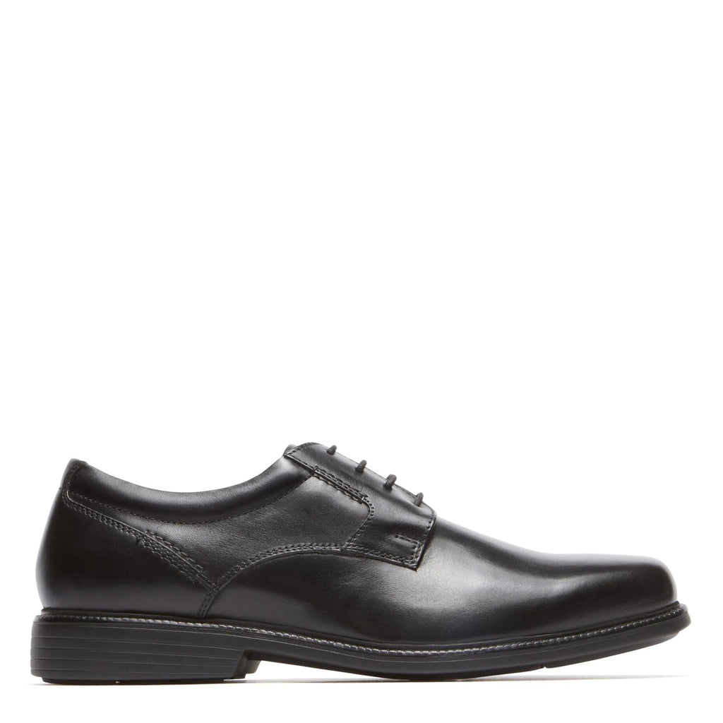 Rockport Mens Charles Road Plain Toe Oxford Black Leather 11.5 W (EE)-11.5 W