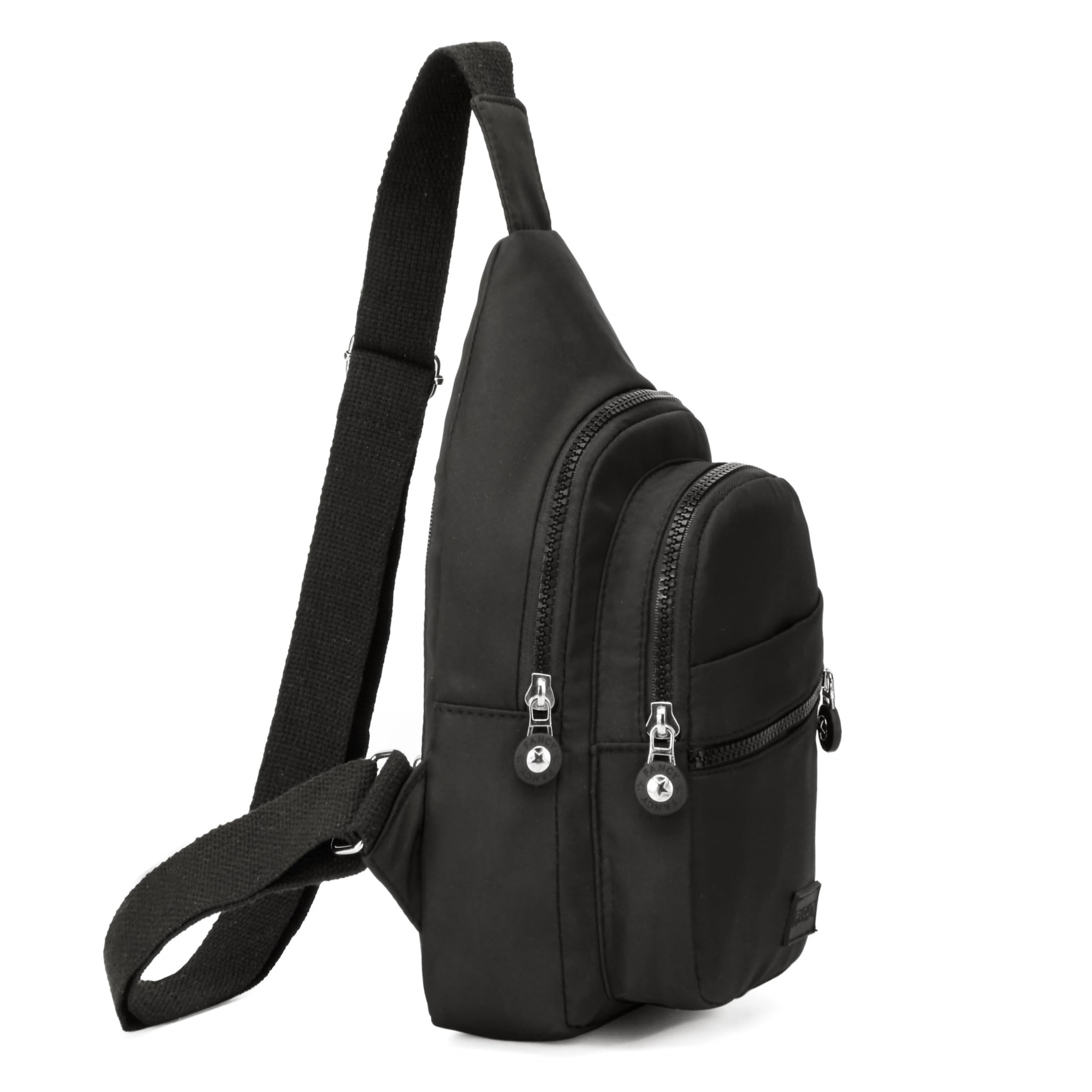 Banelu Small Sling Backpack Crossbody Sling Bag for Women Men, Chest Bag Daypack Fanny Pack Cross Body Bag for Outdoors Hiking Traveling - Black