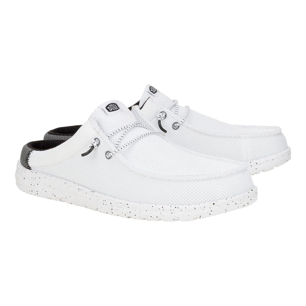 HEYDUDE Men's Wally Slip Varsity White/Black Size 11, Men’s Shoes, Men's Slip-on Loafers, Comfortable & Light-Weight