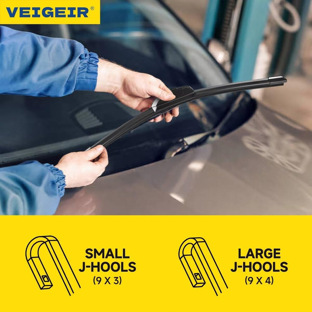 VEIGEIR 26 inch + 18 inch Windshield Wiper Blades Compatible with HONDA Civic 2020-2016 HR-V 2020-2016 Insight 2020-2019,2014-2010 Accord 2007-2003 Front Wiper 2 Pack