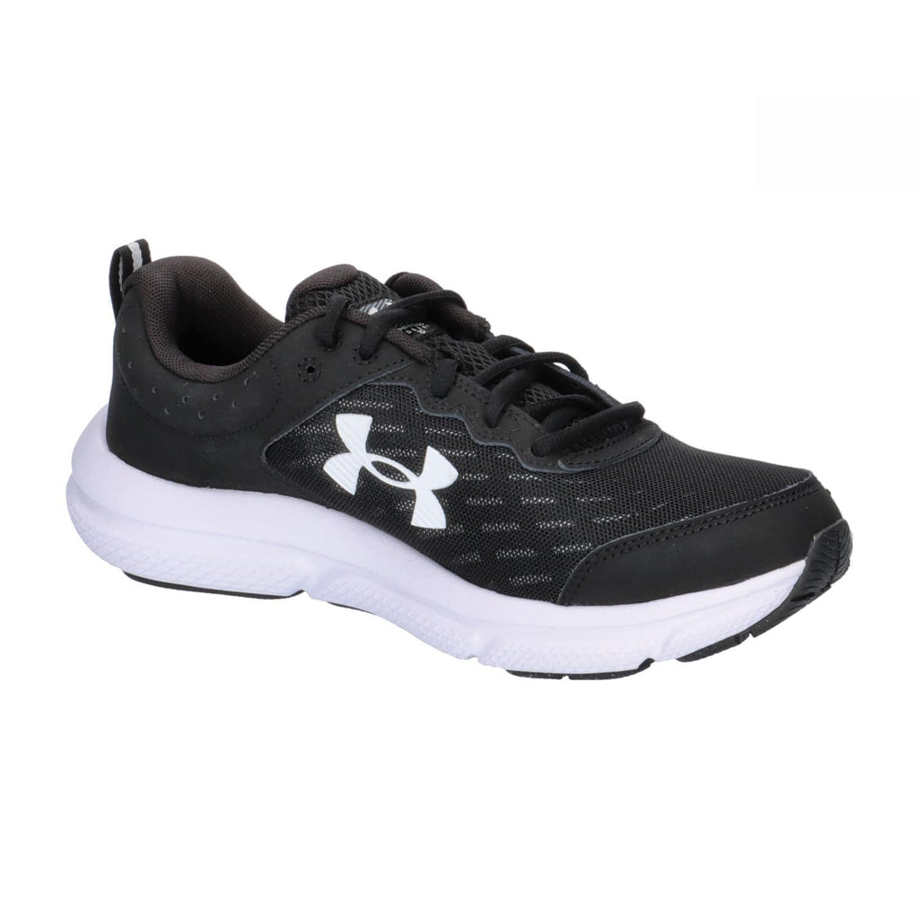 Under Armour Men's Charged Assert 10 Shoes, (001) Black/Black/White, 10.5 X-Wide